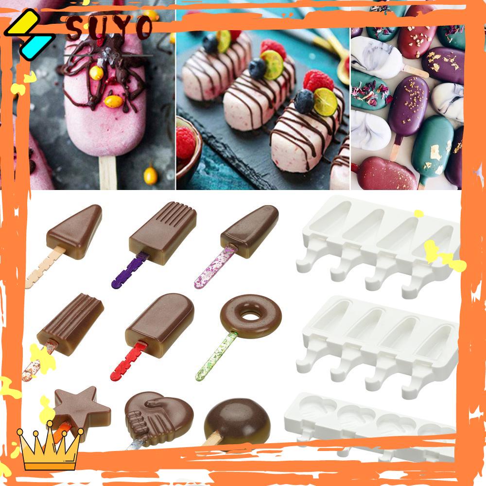 Suyo Cetakan Es Krim Popsicle Model 4 Sel DIY