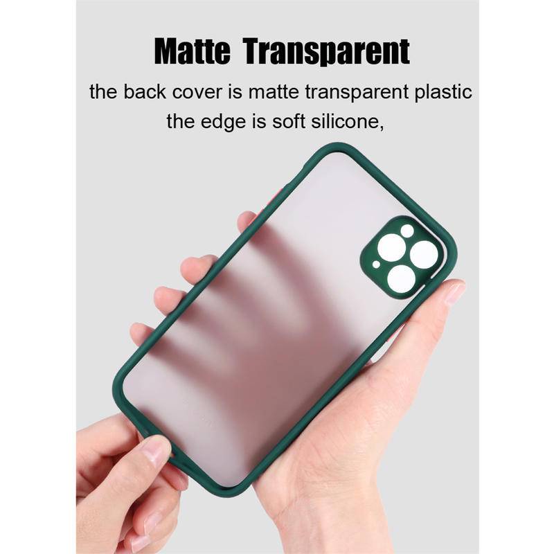 Case Pelindung Lensa Bahan Silikon Plastik Matte Untuk iPhone 11 Pro MAX X XS MAX XR