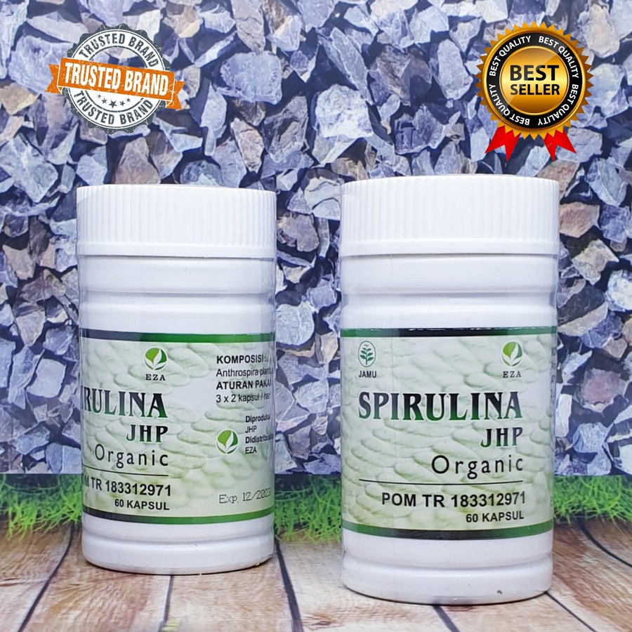SPIRULINA JHP ORGANIC EZA obat herbal mengatasi ke gemukan perawatan kulit |untuk masker wajah - spi