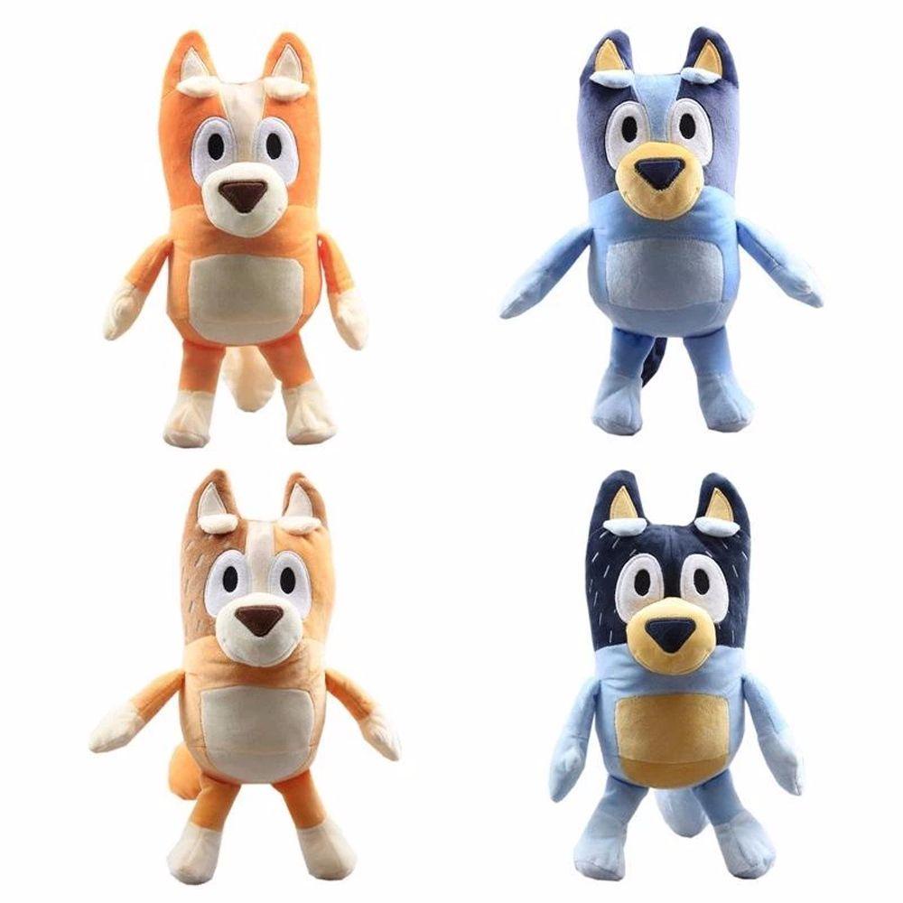 Lanfy Bluey Bingo Boneka Plush 28 cm Lembut Bluey Mom/Dad Mainan Anak Kartun Hewan Anjing Bluey Keluarga