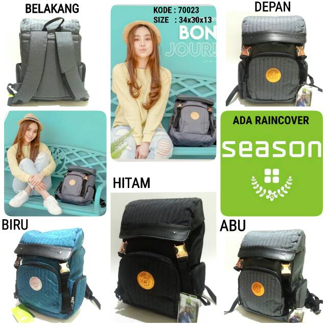 Tas ransel sekolah wanita original by season 70023 murah dan terbaru