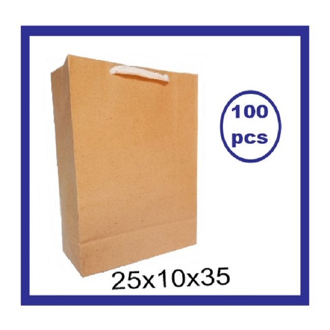 

100pcs tas kertas 25x35 paperbag souvenir paper bag polos besar