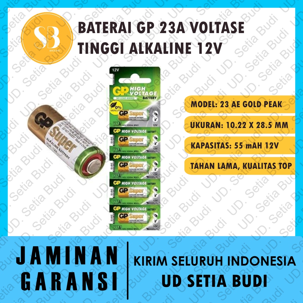 Baterai GP 23A / A23 GP High Voltase Alkaline 12V