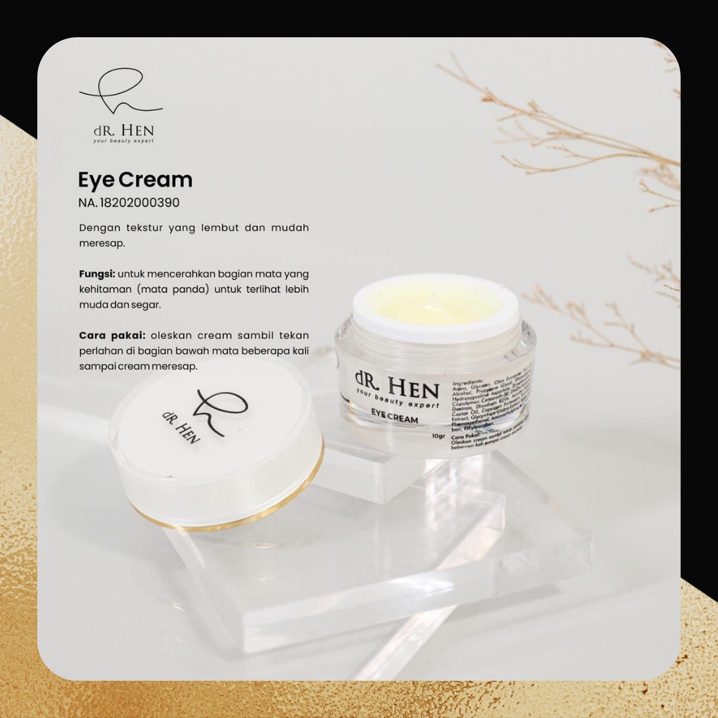 KRIM MATA // EYE CREAM // PELEMBAB MATA // BPOM // DR. HEN BY ATHENA GROUP ( READY  )