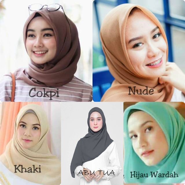 Hijab Cornskin Segi empat Jilbab Cornskin Kerudung segi empat