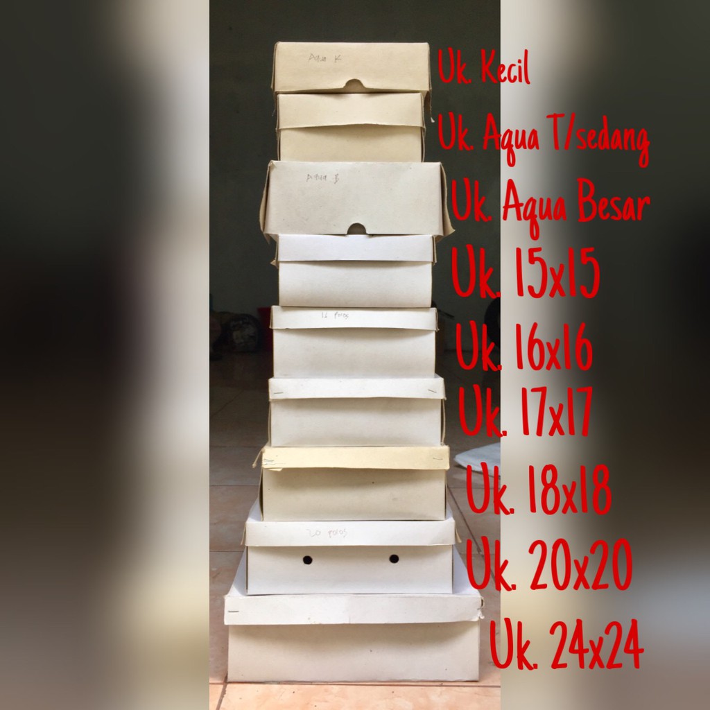 Kotak Nasi / Kardus Makanan / Nasi Kotak Polos + Tutup