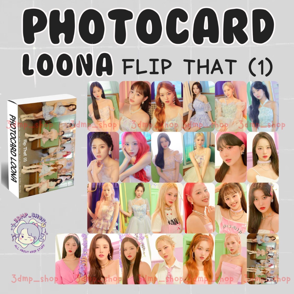 [25 lembar] photocard pc photo lomo card lomocard loona flip that