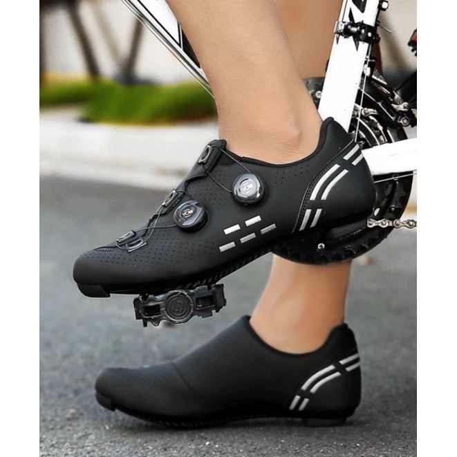 Sepatu Sepeda Multi Cleat Roadbike MTB BOA Cycling Shoes Cleats Sepatu Gowes Hitam