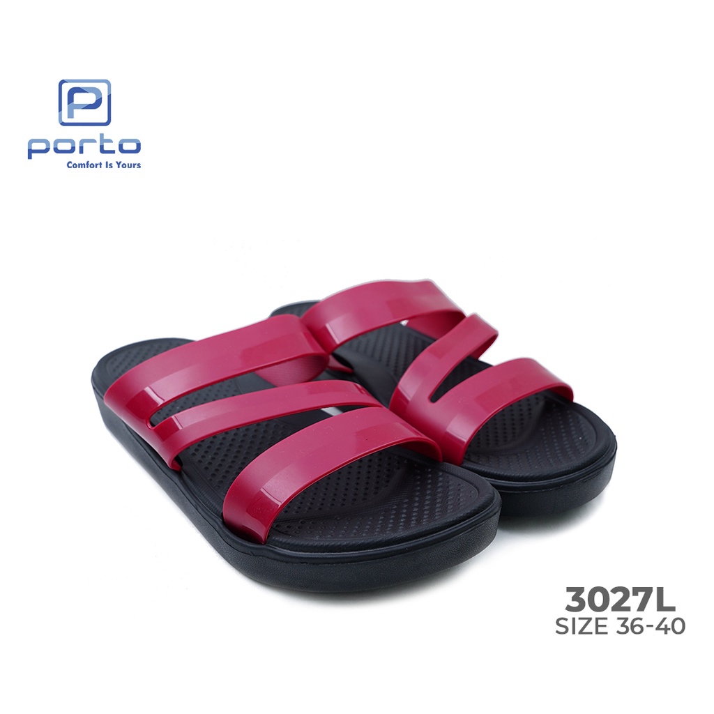 Porto - Sandal Wanita Sandal Rumah Sendal Wanita Casual 3027L (Sale!)-3