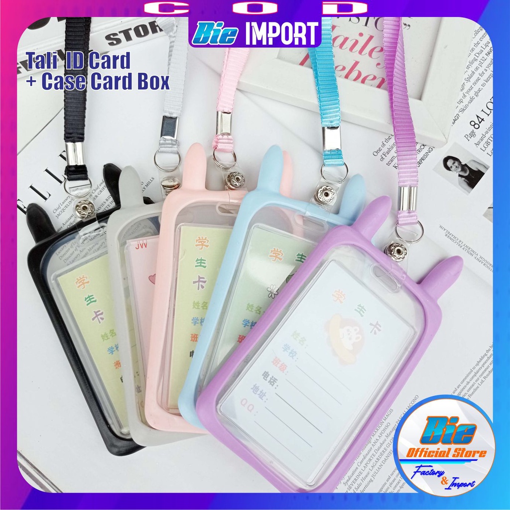 Tali ID Card Set Box Karakter Warna Impor Best Seller