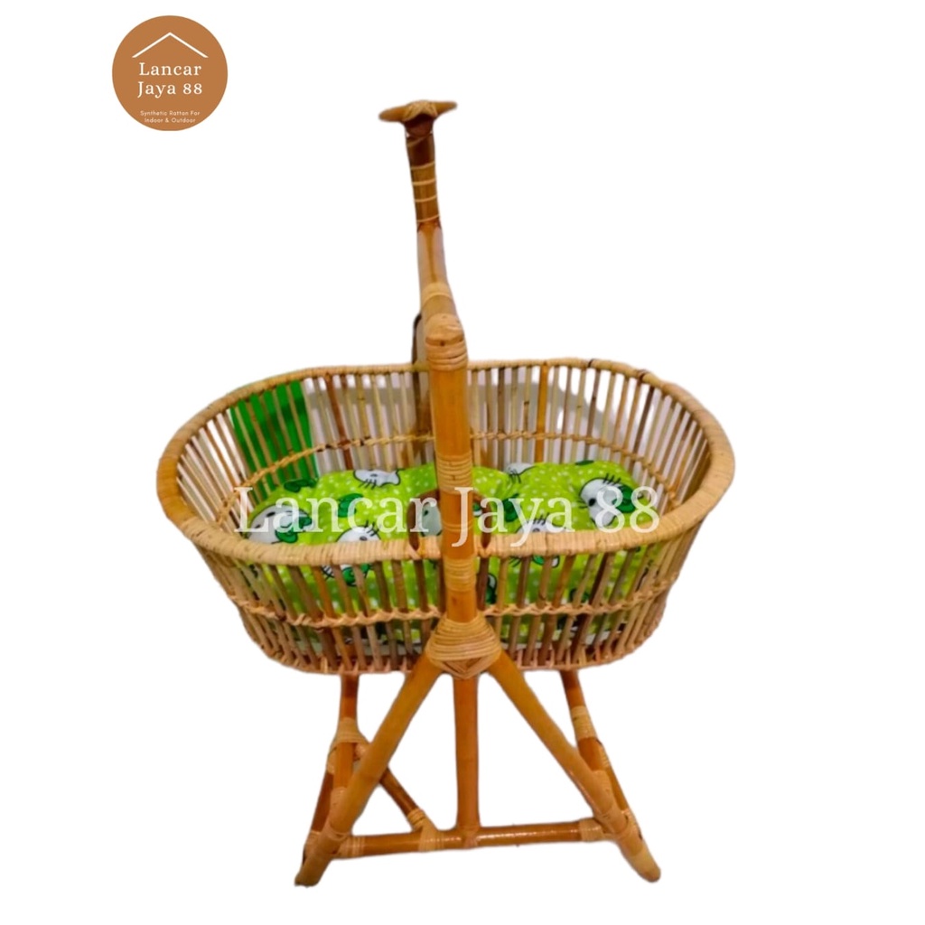 RB22 Ayunan Bayi Rotan Asli