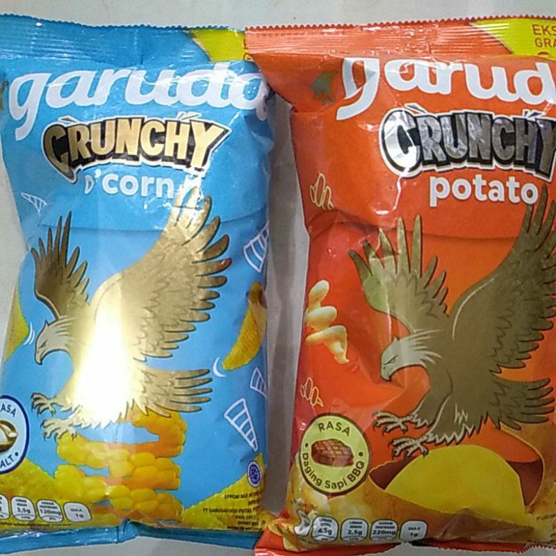 Garuda Potato , Garuda O'Corn O corn CRUNCHY 80+16gr dan 50+10 gr