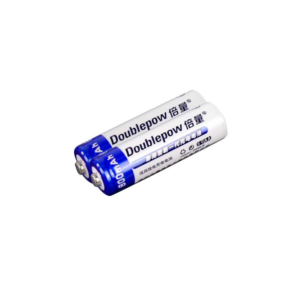 DOUBLEPOW Batu Baterai AA Rechargeable NiMH 800mAh 2 PCS Baterai Tamiya Usb Mobil Remote Batre 18650 Baterai Aa Baterai Aaa Baterai Aa Rechargeable Baterai Cas Cas Charger Baterai Baterai 18650 Baterai 18560 Batrai 18650 Abc Batrai Cas Vrk Baterai Aa