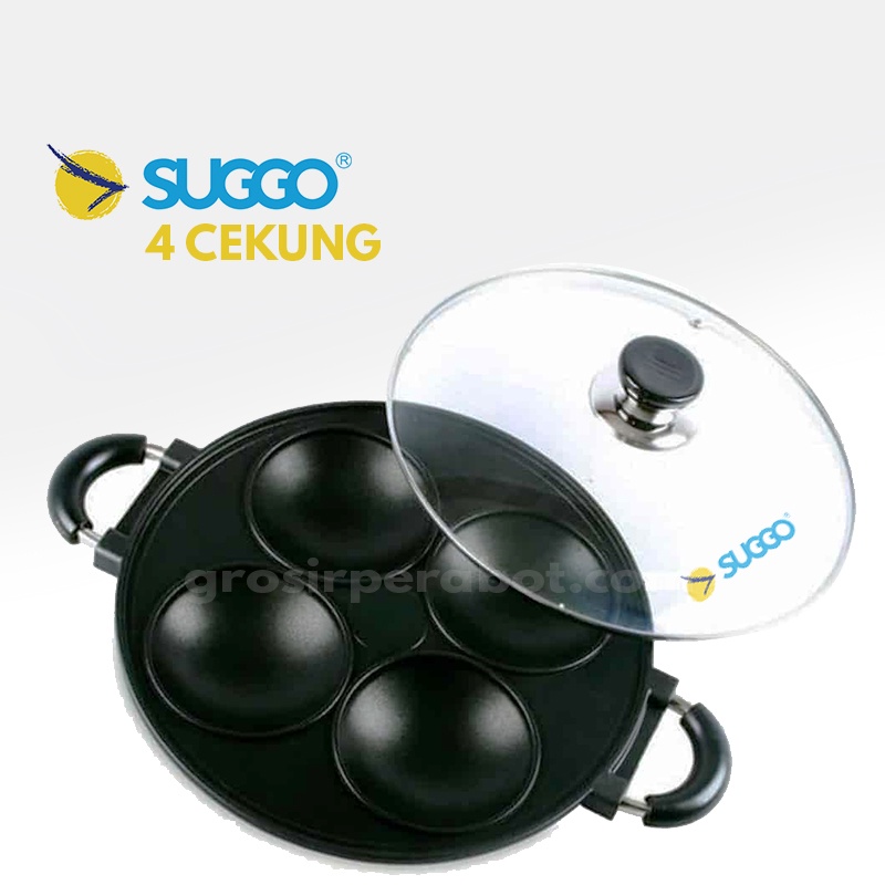 Cetakan Serabi / Apem / Cekung Cetakan Kue Suggo 4 Cekung ANTI LENGKET