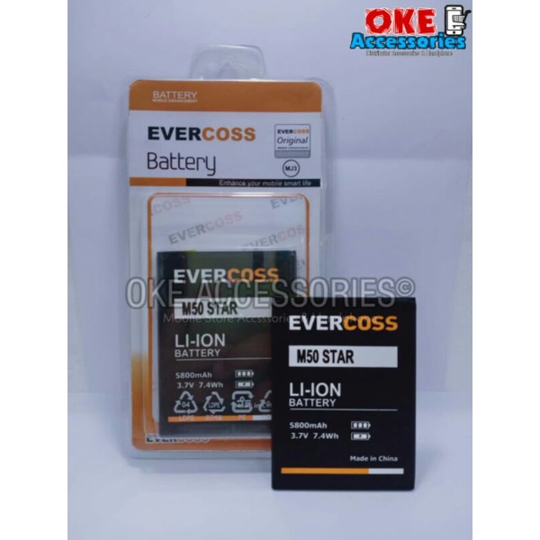 Baterai/Batre/Battery HP EVERCOSS M50 STAR / A75B /M50