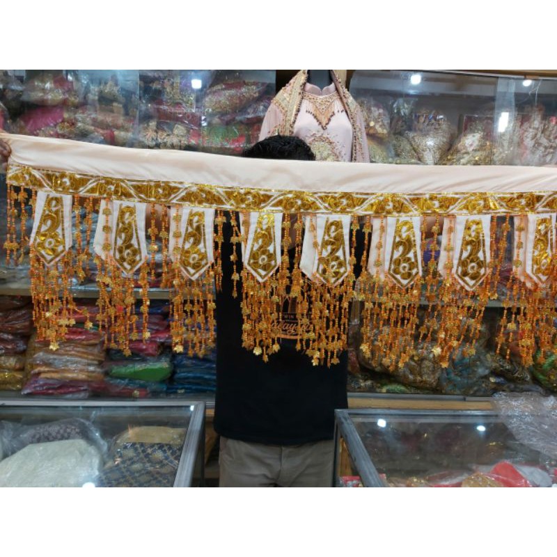 Ondas Aceh prada / kain dekorasi pelaminan