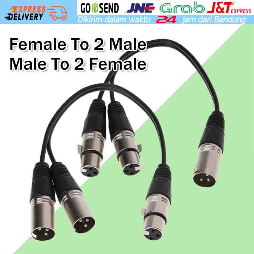 Kabel Canare Audio Jack Xlr Female To 2 Xlr Male Cabang Canon Male To 2 XLR Female