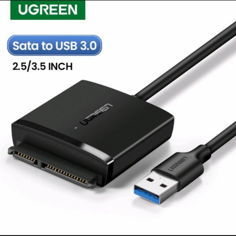 Ugreen Usb 3.0 to SATA III HDD SSD 2.5&quot; / 3.5&quot; Support PC Smart TV Laptop with Adaptor