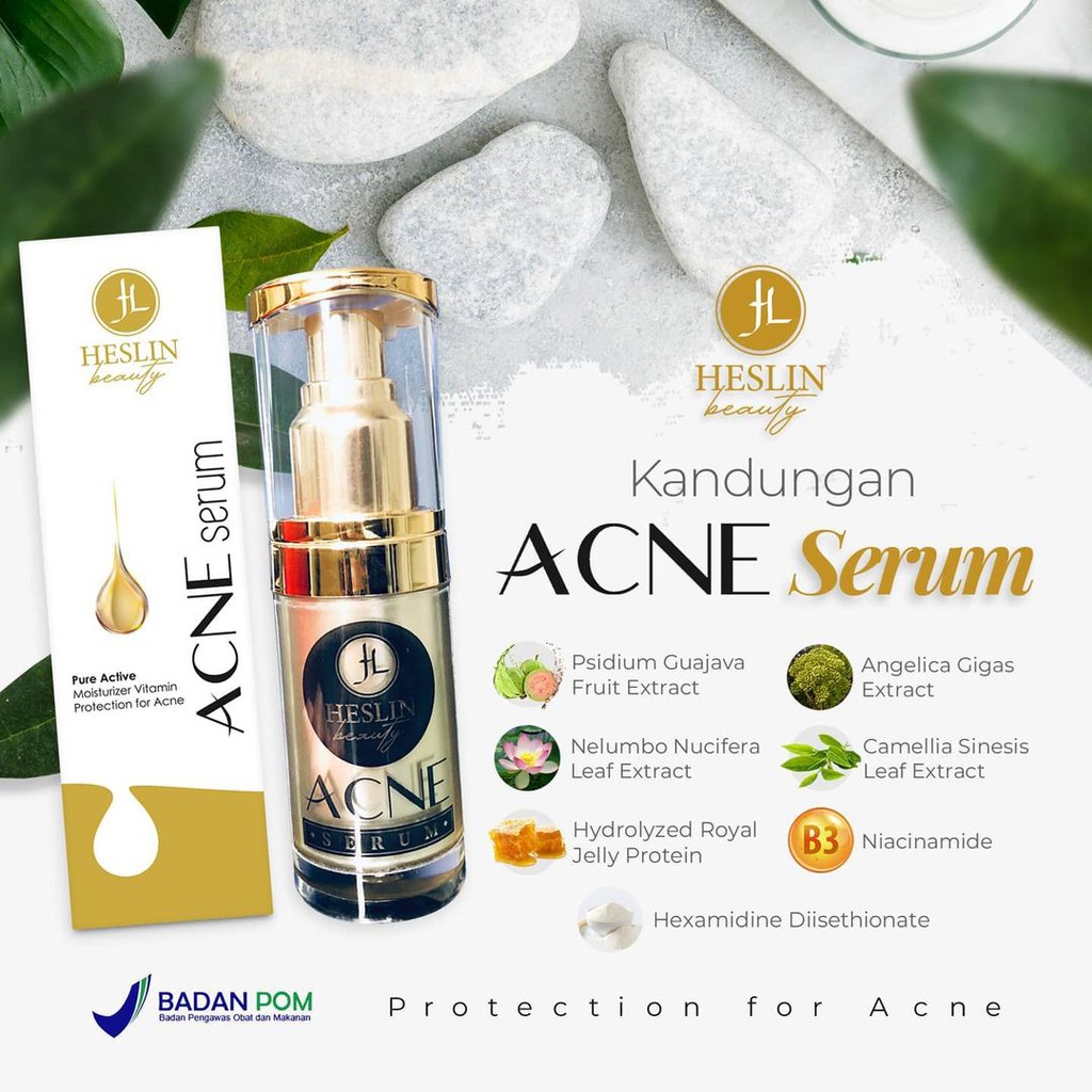 (SIAP KIRIM) SERUM HESLIN BEAUTY/HESLIN SERUM (WHITENING SERUM/ACNE SERUM/GLASSKIN SERUM)-ACNE SERUM