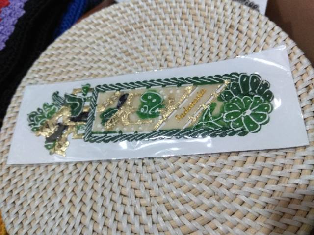 (BISA COD) SOUVENIR PEMBATAS BUKU (BOOKMARK) WAYANG KULIT RAMA SHINTA INDONESIA 15x5 cm - MURAH