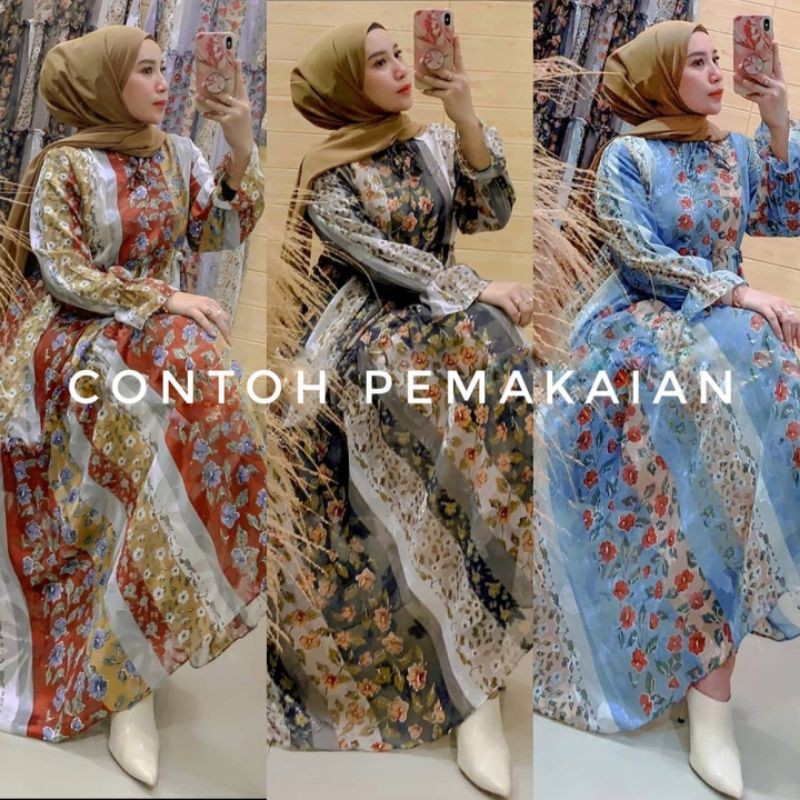 LILAC DRESS || FLORAL GAMIS MAXI DRESS IMPORT || GAMIS CERUTY