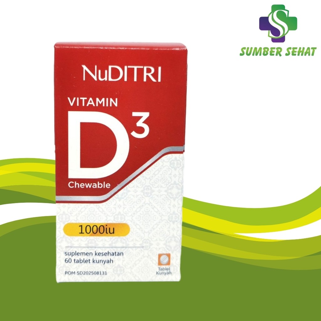 NUDITRI VITAMIN D3 1000 IU BOTOL 60 TABLET