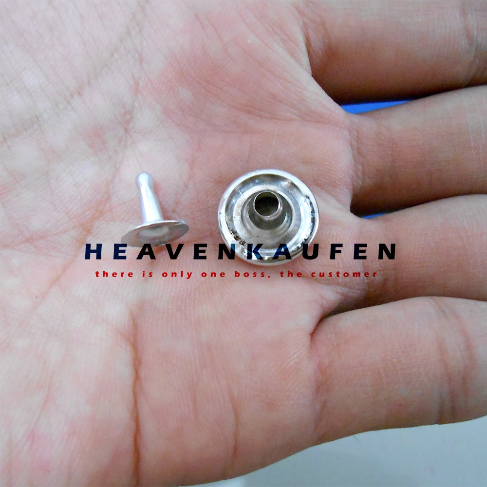 Paku Keling Rivet Centang 14 mm Nikel/Silver Harga Per Pack isi 50 Pasang