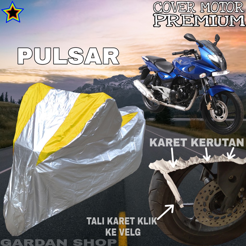 Sarung Motor PULSAR Silver KUNING Body Cover Pulsar PREMIUM