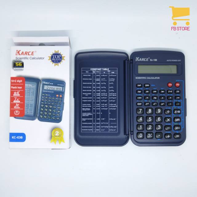 Kalkulator ilmiah karce KC-108 scientific 10+2digits 7,5x12,5cm ORIGINAL