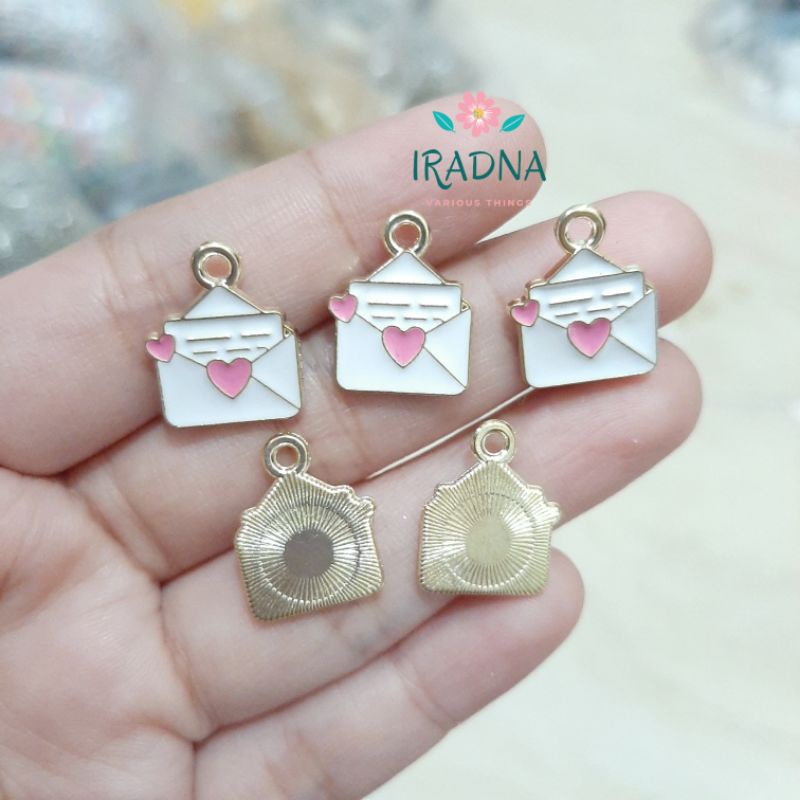 Bandul Kalung Gelang Keychain Bentuk Surat Cinta Love Letter Mail