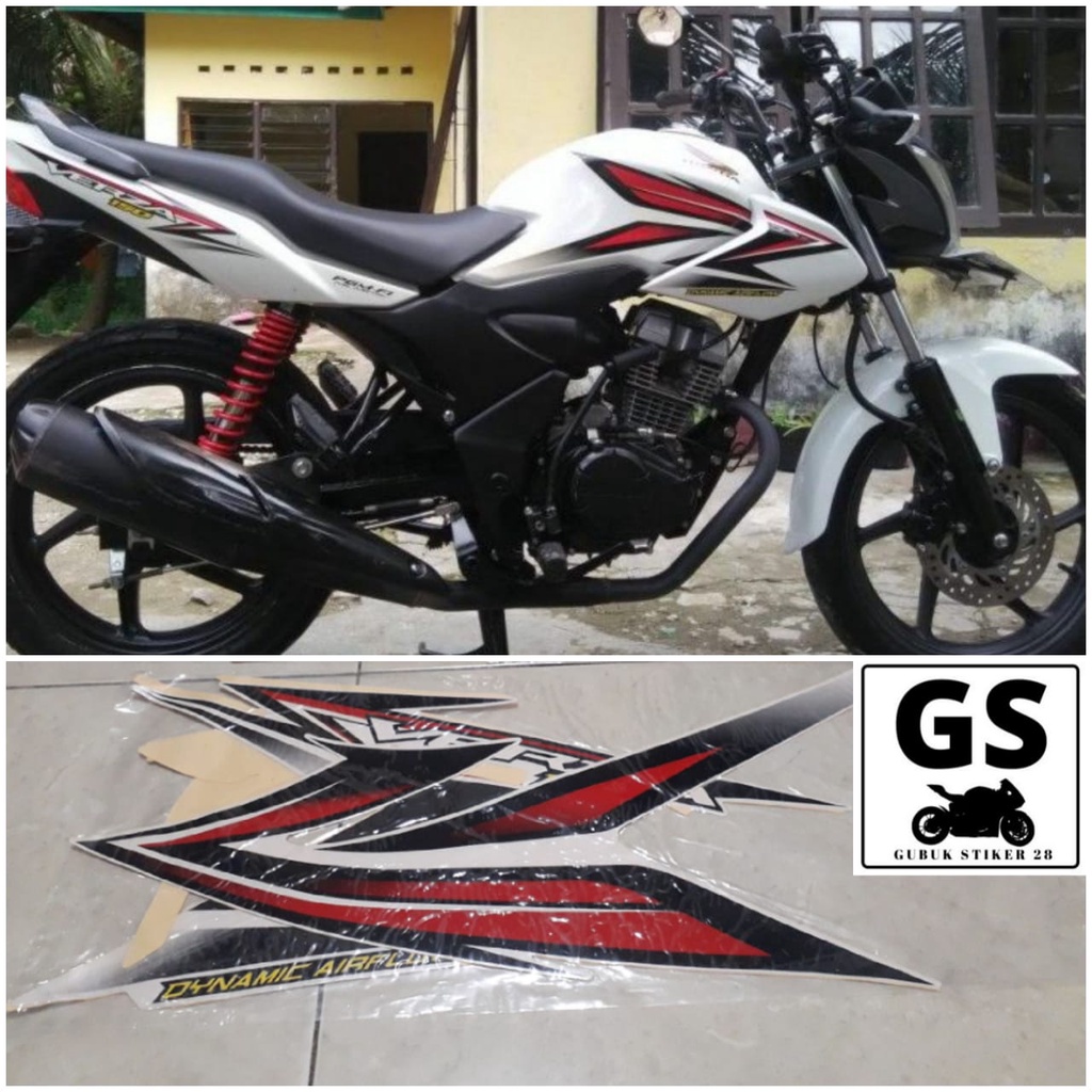 STRIPING STIKER LIS BODY MOTOR HONDA VERZA TAHUN 2014 PUTIH