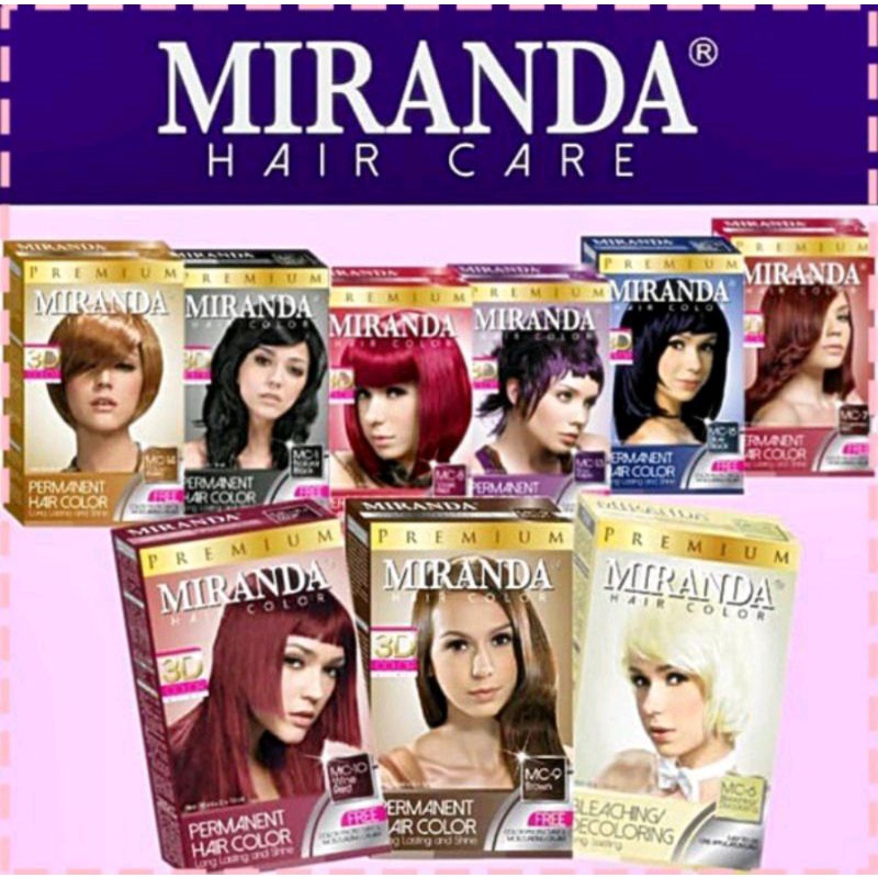 Original MIRANDA PREMIUM Hair Color Cream 30mL + Peroxide 30mL Semir Cat Rambut - Hair Colour Krim C