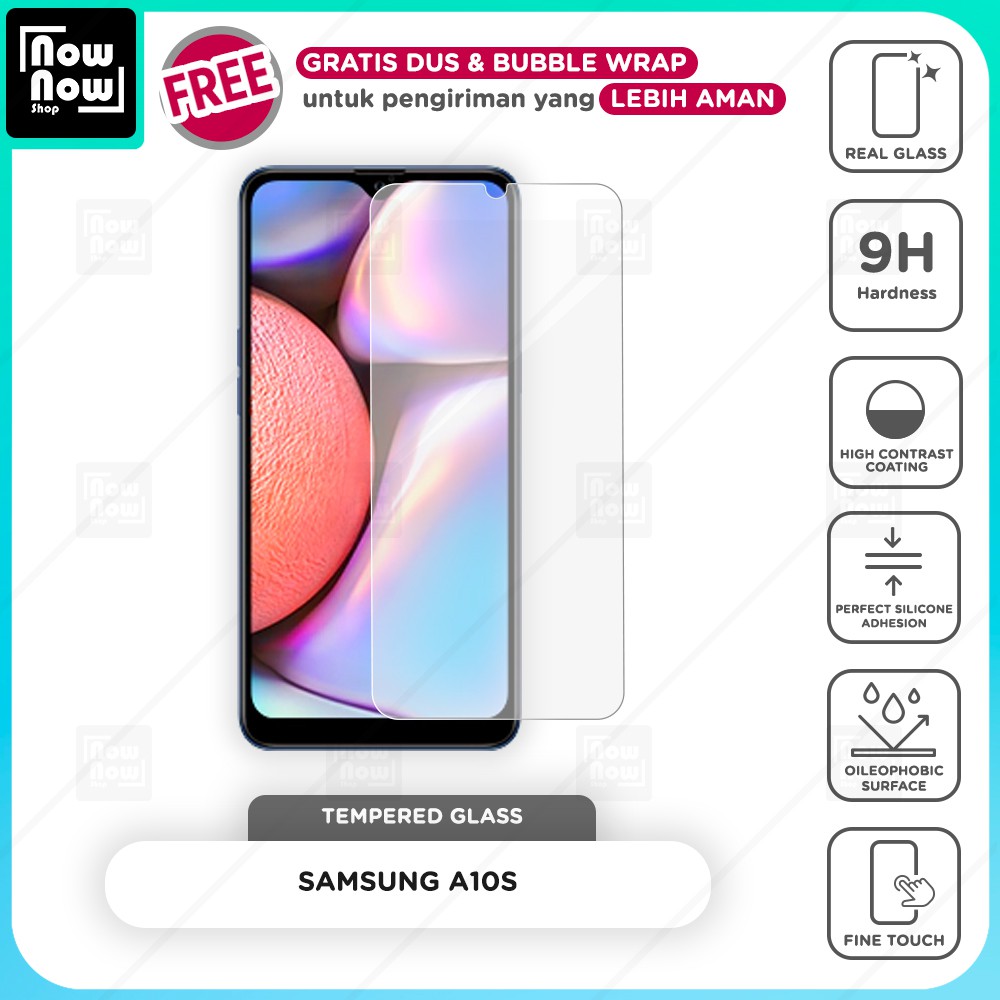 Tempered Glass Anti Gores Samsung A10S Screen Guard Protector 9H Kaca Temperglass