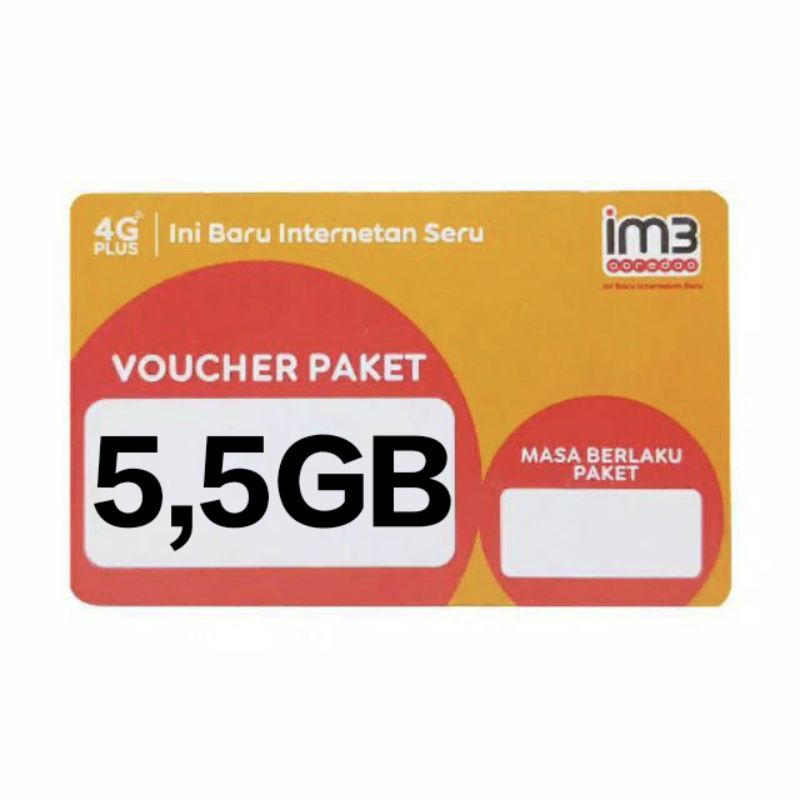 VOUCHER IM3 5,5GB FREEDOM INTERNET