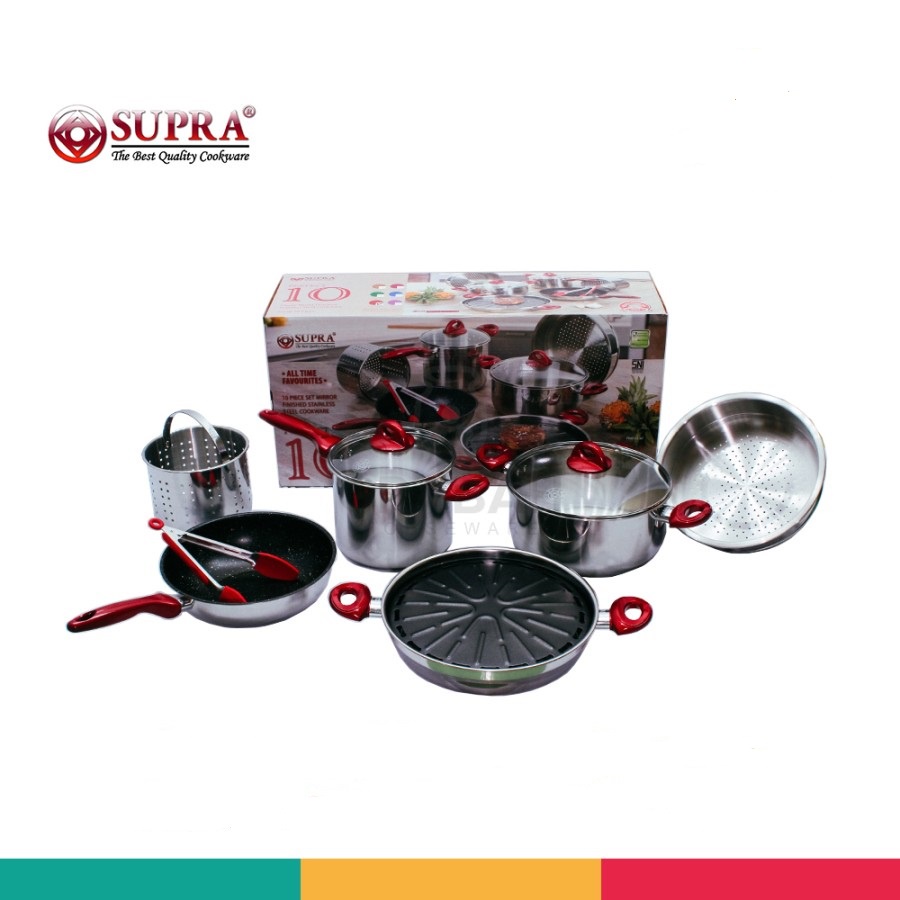 SUPRA PERFECT TEN - Panci Set Cookware Set Perfect Ten 10 pcs