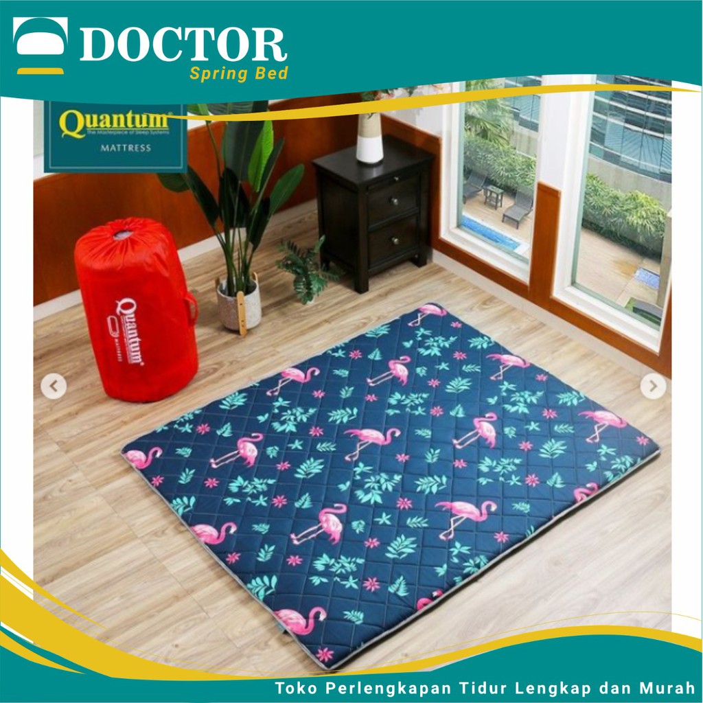Quantum Kasur Lantai / Kasur gulung / kasur piknik Motif Flamingo Ukuran 160 x 200 cm