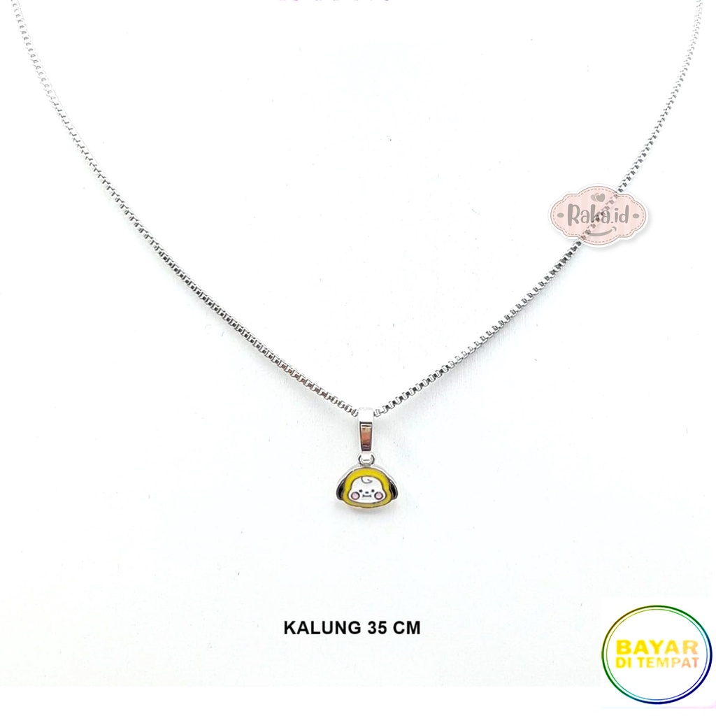 Kalung Anak Rantai Italy Motif Kepala Chimmy BT21 BTS Perhiasan Cantik Anak 1117