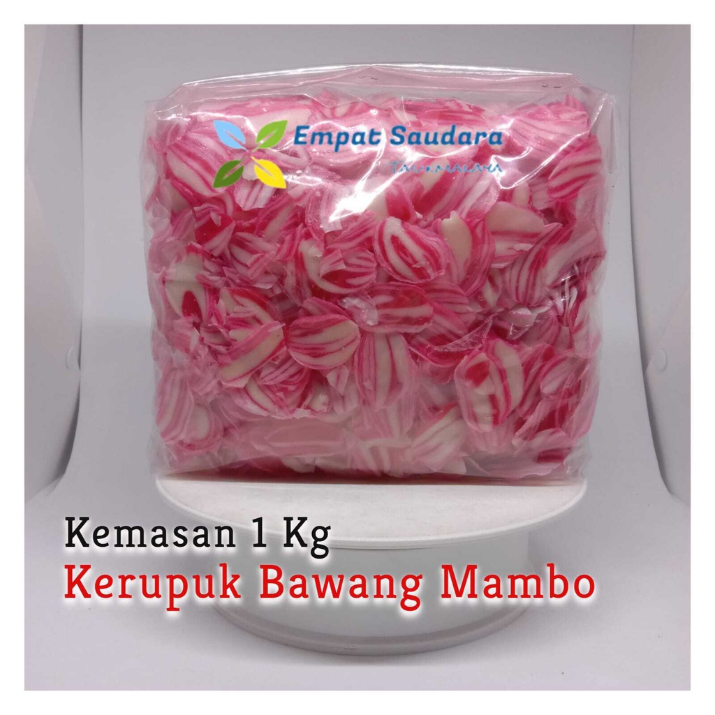 

KERUPUK BAWANG MAMBO KEMASAN 1 KG ( MERAH PUTIH )