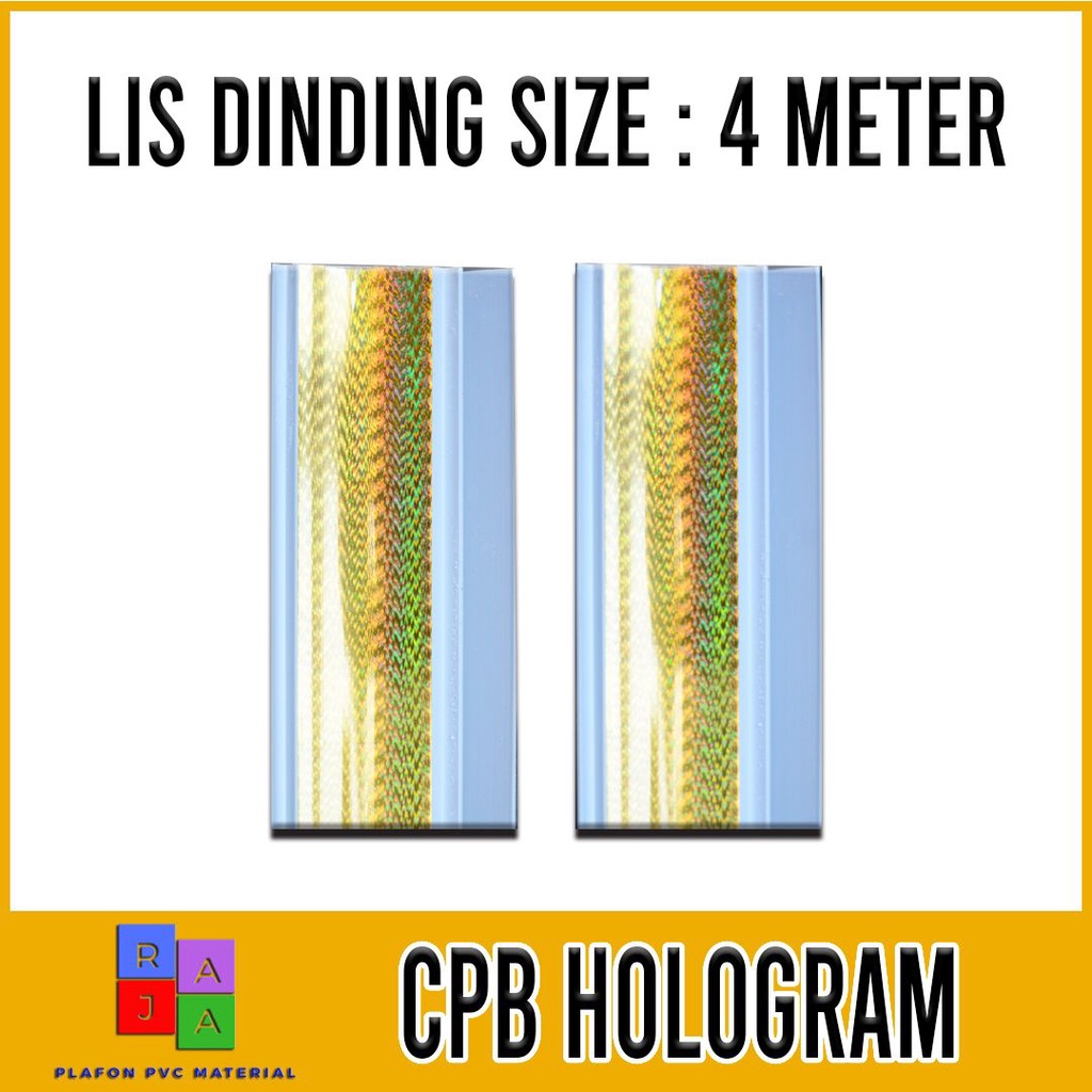 Lis Dinding Plafon PVC Mewah Motif Emas Hologram Harga Per Batang