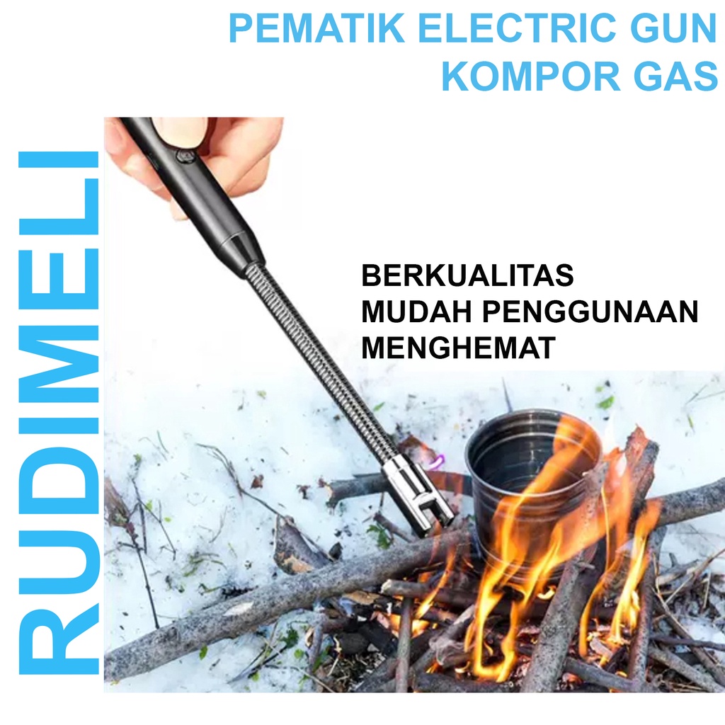 Pemantik Gas Elektrik  USB Rechargeable l-Lighter Pemantik Gas Electric Korek Api Kompor Gas BBQ