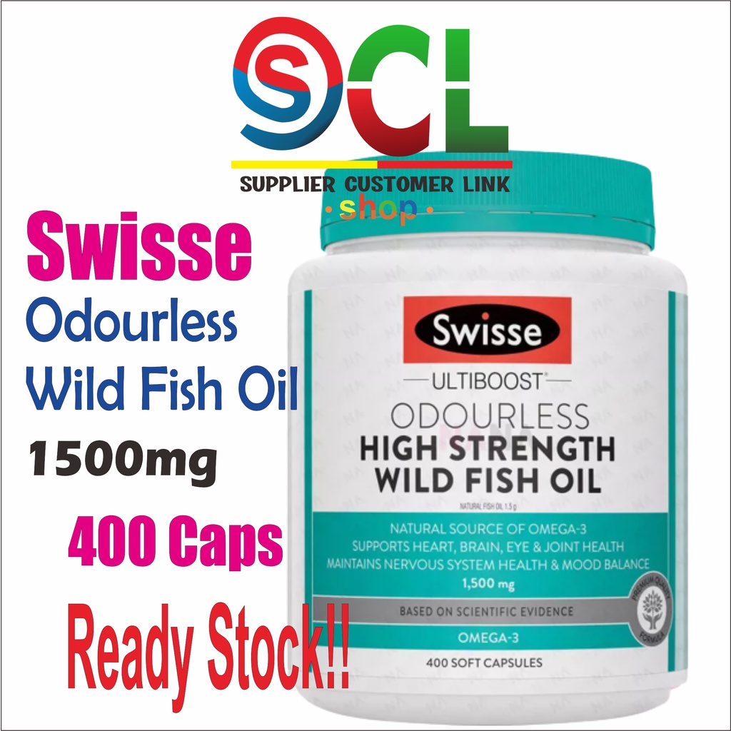 Swisse Ultiboost Odourless Wild Fish Oil 1000 mg 400 Capsules