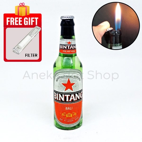Korek Api Model Botol Minuman Api Biasa | Regular Flame Lighter