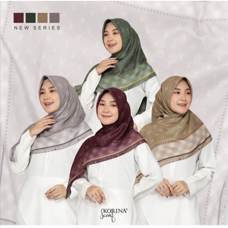 Manda hijab korina oroginal,hijab korina,manda series,Hijab ori korina (Sahara patren scarf)