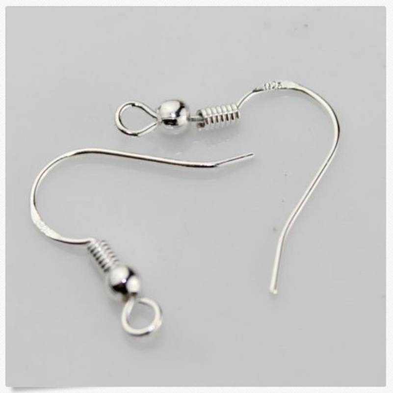 100pcs Anting Kait Sterling silver 925 Gaya Perancis Untuk Wanita