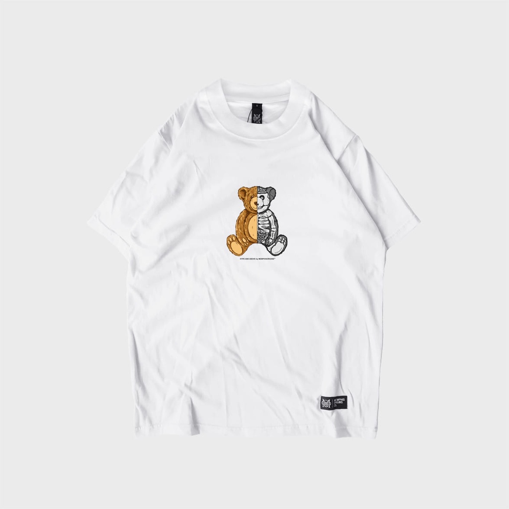 TSHIRT - SKINNEDBEAR BW (white)