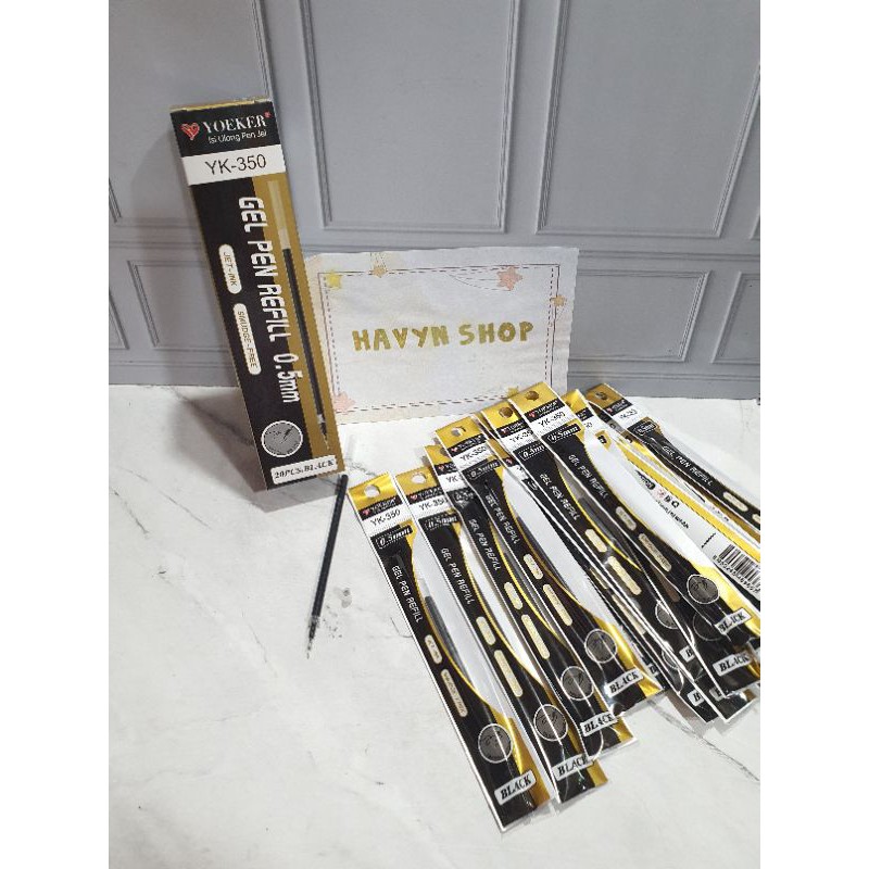 ISI GEL PEN/isi tinta pulpen gel/refill pen gel/isi gel pen-YOEKER 20 PCS