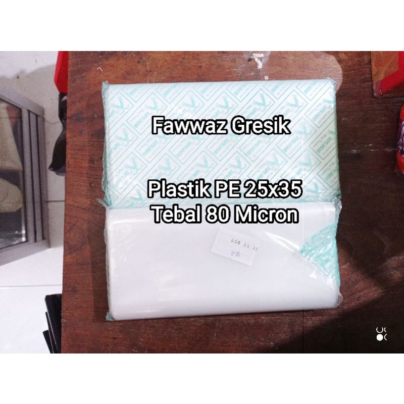 Plastik PE 25x35 cm / 25x40 cm Polos Kemasan Makanan Frozen Food Tebal 80 Micron