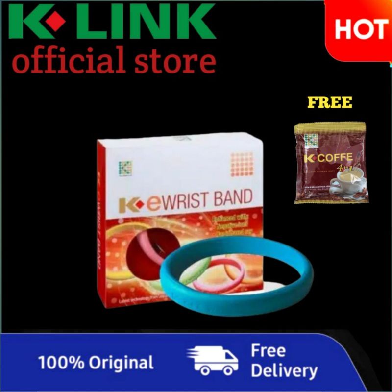 Gelang Terapi Pria Wanita Original K-eWrist Band K-Link Free Kopi Ginseng
