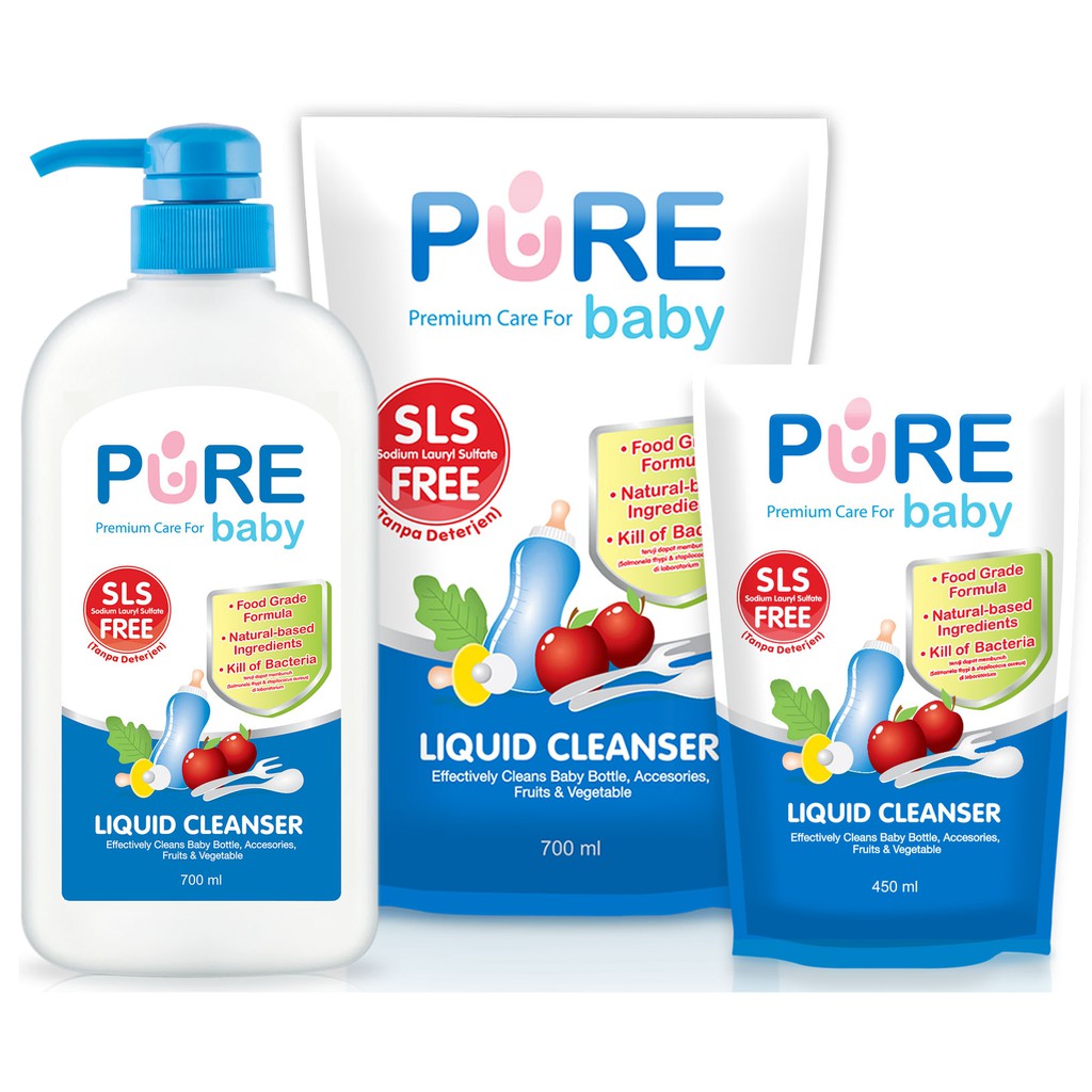 PURE BABY MURAH LAUNDRY LIQUID DETERGENT / LIQUID CLEANSER PEMBERSIH BOTOL  REFILL / PUMP PUREBABY