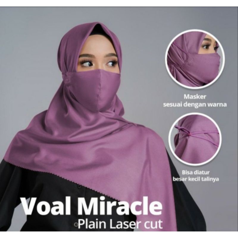 Umama Hijab Voal Miracle Plant + Masker